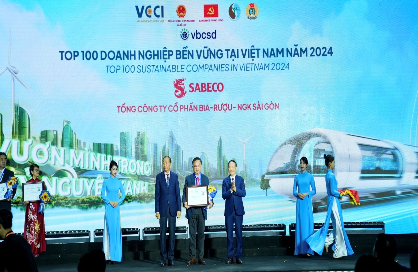 SABECO AMONG TOP VIETNAMESE ENTERPRISES FOR SUSTAINABLE DEVELOPMENT
